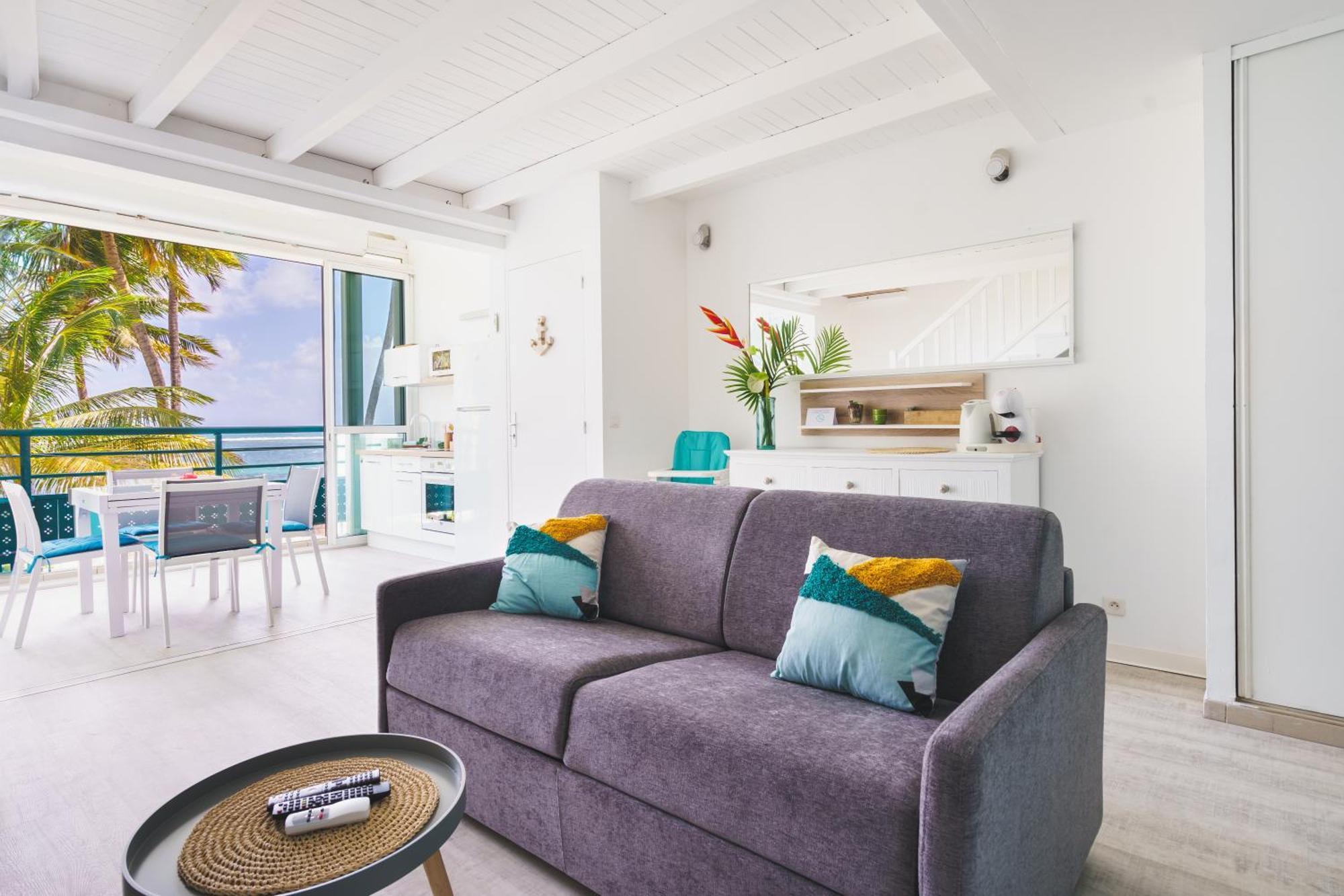 Le Touloublue - Tres Bel Appartement Face A La Mer 상트 안느 외부 사진
